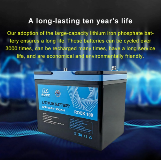 Picture of ROCK100 12V 100Ah Lithium Battery - the Smallest on the Market