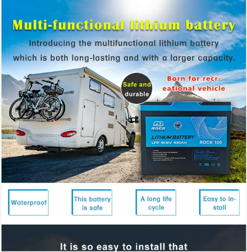 Picture of ROCK100 12V 100Ah Lithium Battery - the Smallest on the Market