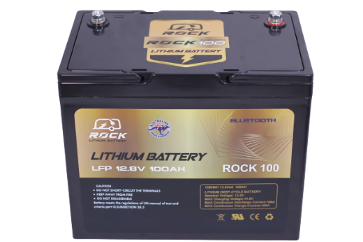Picture of 4x Rock 12V 100Ah LiFePO4 Battery with Bluetooth