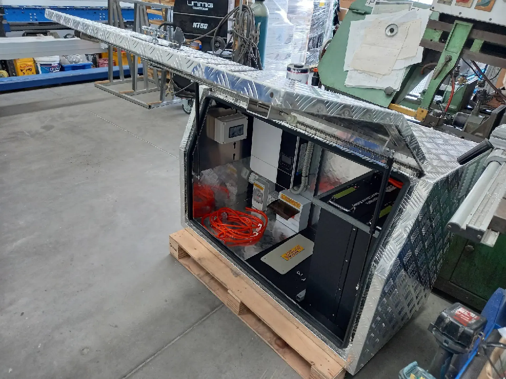 Off-Grid Pod view showing open pod with contents